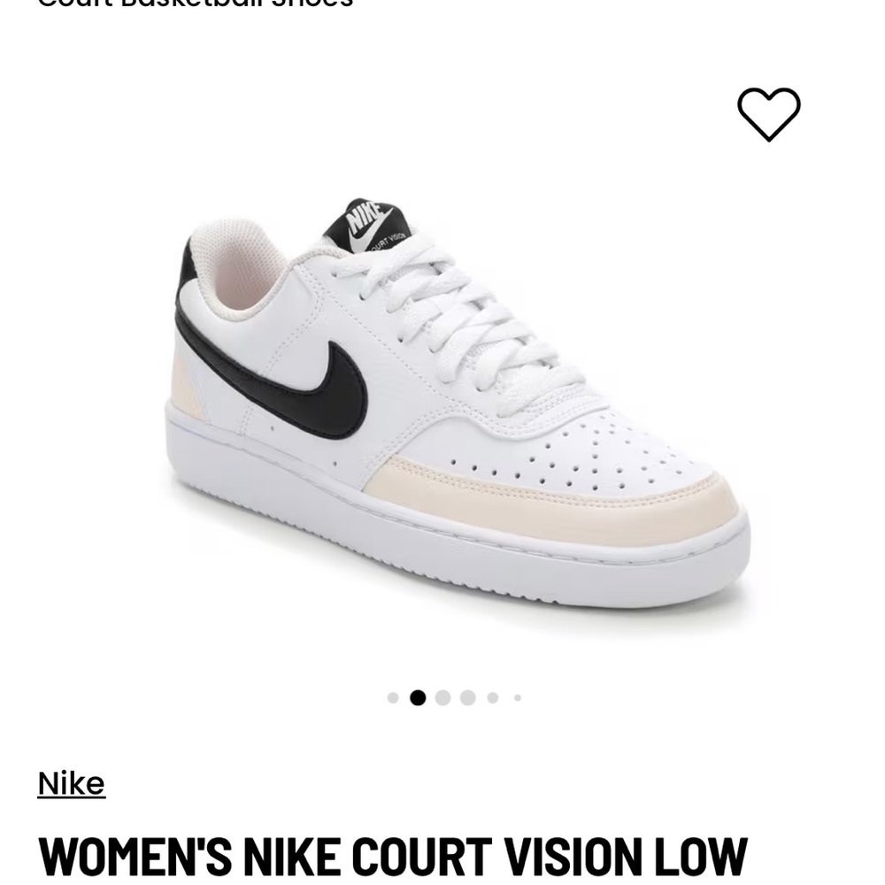 Nike Court Vision Low Women's Shoes - White and Black